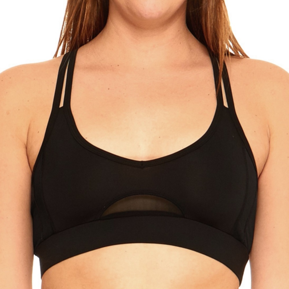 S2 Sportswear Black Multi Strap Sports Bra